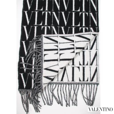 VALENTINO ロゴパターン ブラックストール
