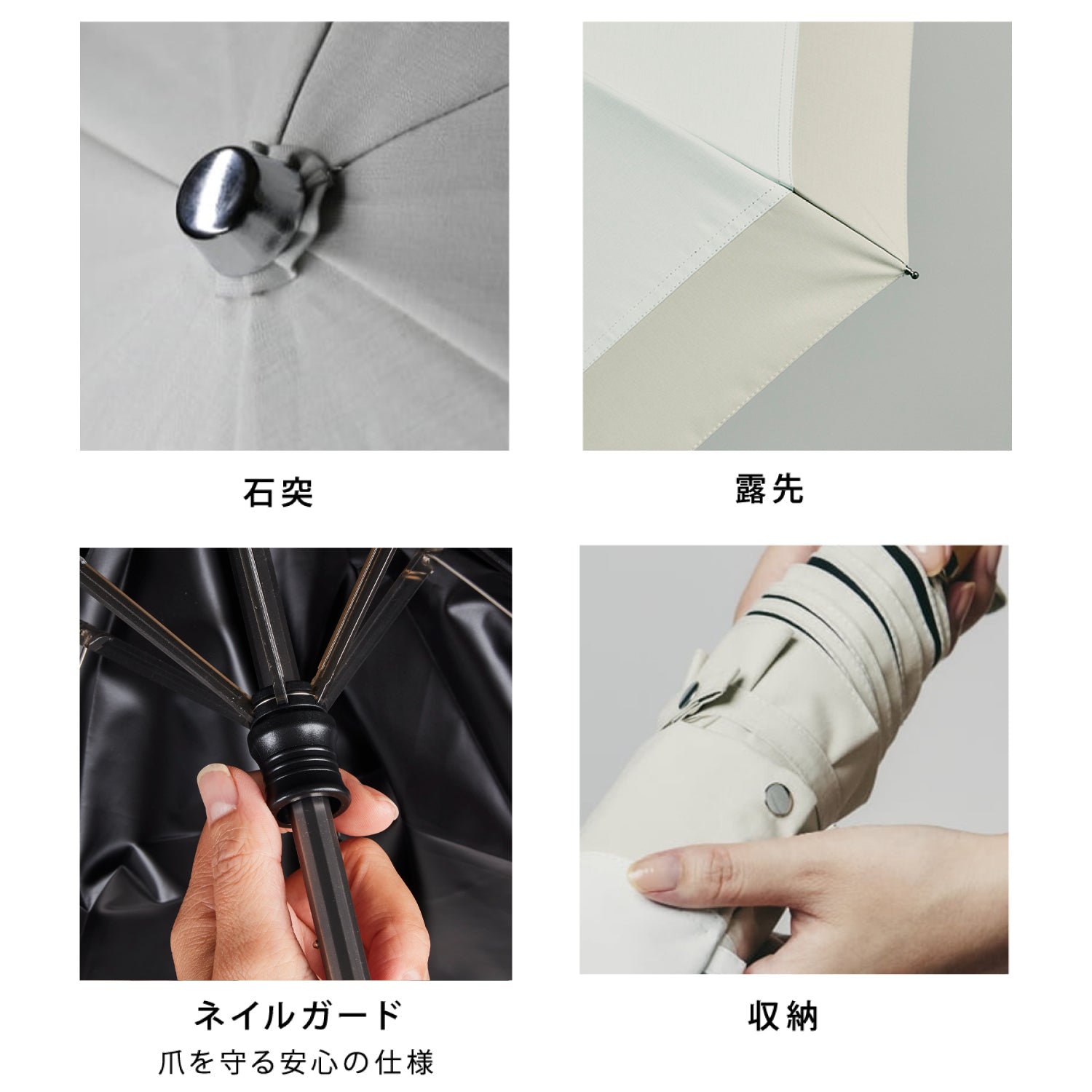 東レ サマーシールドを使用した3段折りたたみ傘「COKAGE+」遮熱遮光の