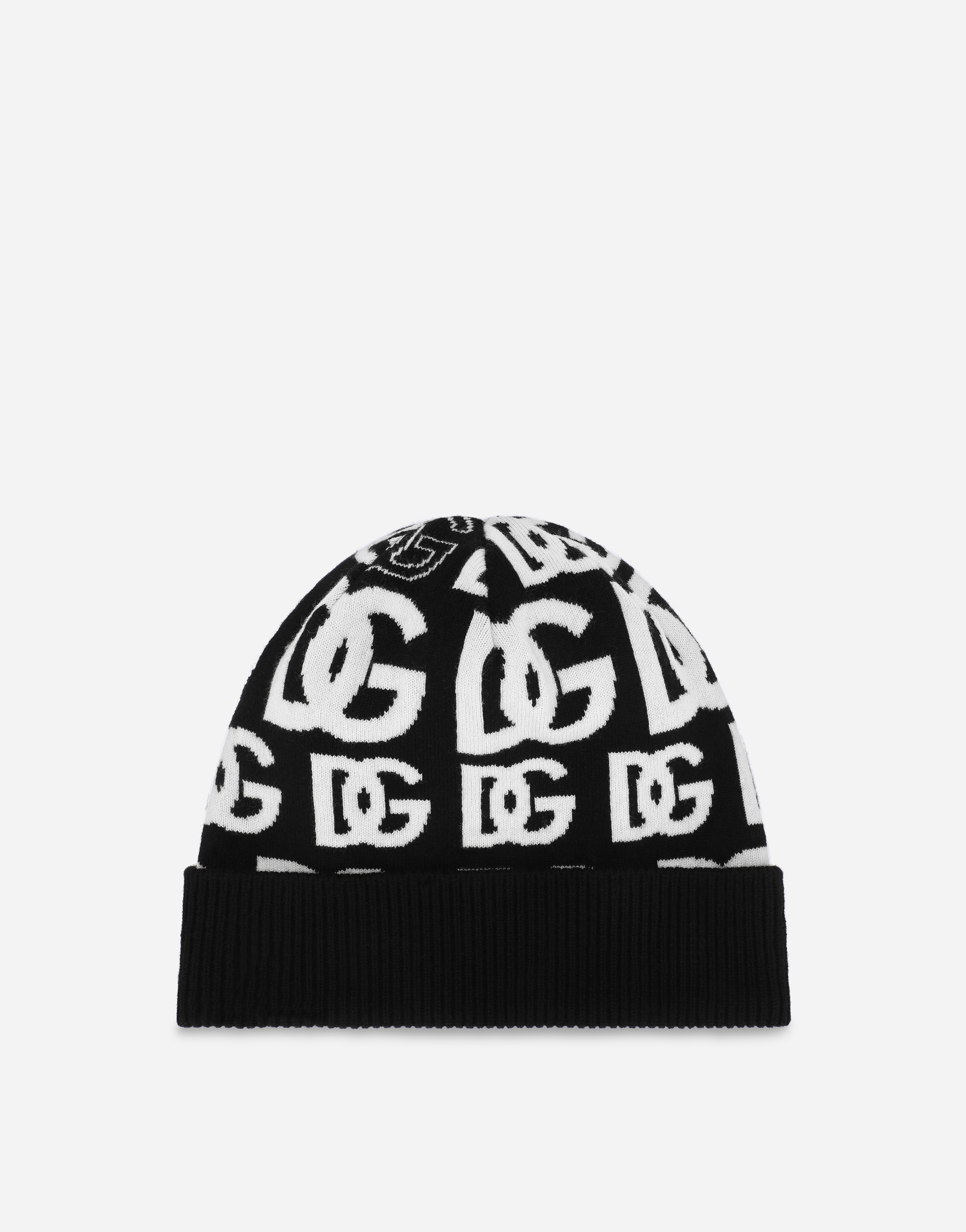 Cashmere hat with all-over DG logo in Multicolor for Women