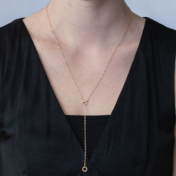 SPARKLE TEXTURE 2WAY NECKLACE(2JN1137)K10 ネックレス｜スター