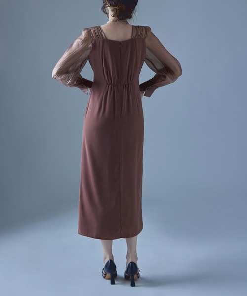 etoll.（エトル） ドレス ドレープデザインIラインドレス : ZOZOTOWN