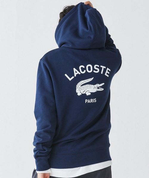 LACOSTE（ラコステ） パーカー 裏パイル地 バックプリントスウェット