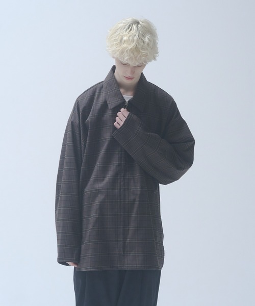 DOOPZ（ドープス） ブルゾン アウター Oversized zip up check shirt