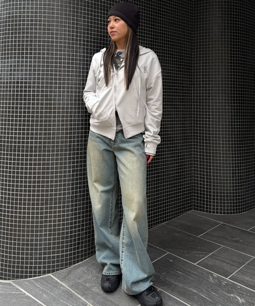 OPEN Yy パーカー 「OPEN YY / オープンワイワイ」 Knitted SLANT ZIP