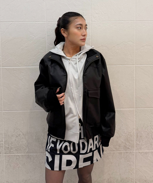 OPEN Yy パーカー 「OPEN YY / オープンワイワイ」 Knitted SLANT ZIP