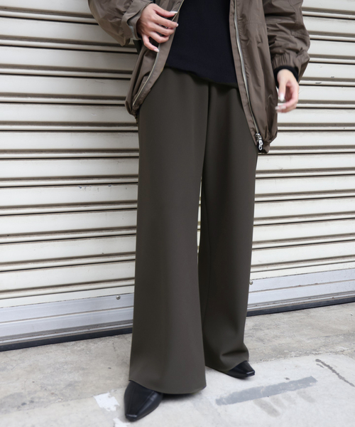 AP STUDIO スラックス パンツ エラスティックパンツ レディース