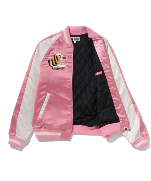 80's ヴィンテージ スカジャン 顔虎 スーベニアジャケット サーモン