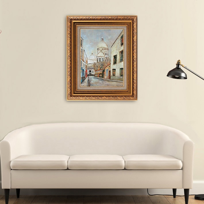 モンマルトルのサクレ・クール 【6号】 モーリス・ユトリロ 【 額縁が