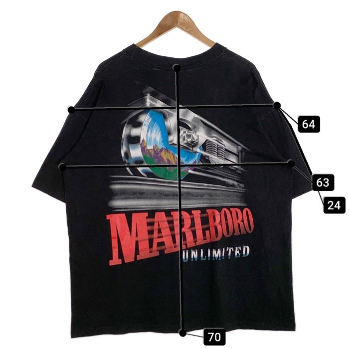 90's Marlboro マルボロ RAILROAD トレイン プリント ポケットTシャツ