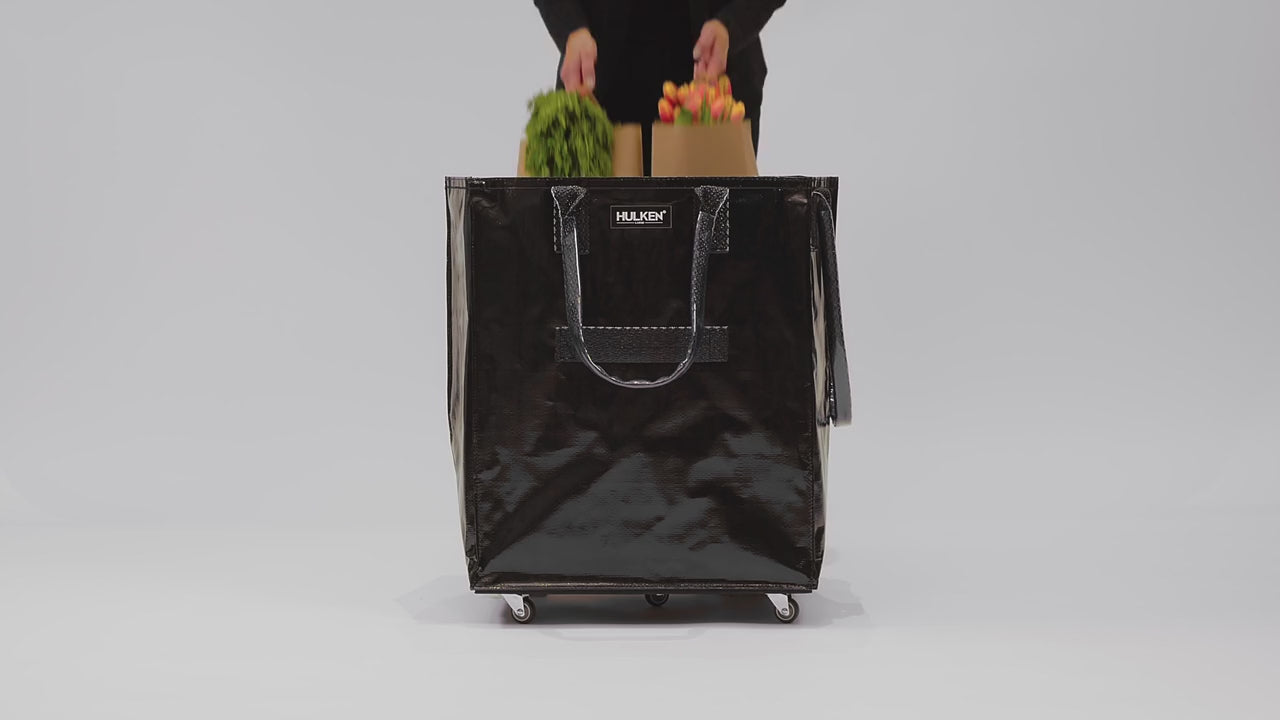 Durable Black Tote Bag | Rolling Bag on Wheels – Hulken®