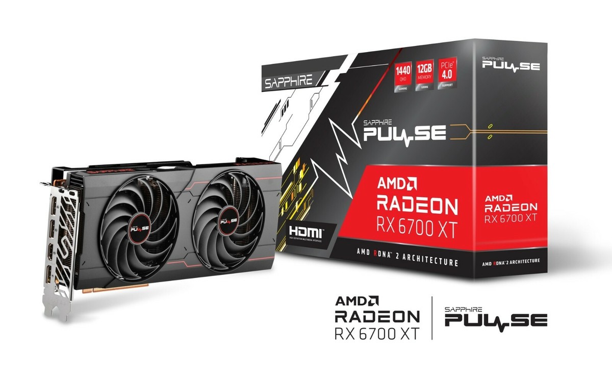 SAPPHIRE PULSE Radeon RX 6700 XT OC Video Card PCI-Exp 4.0 12GB
