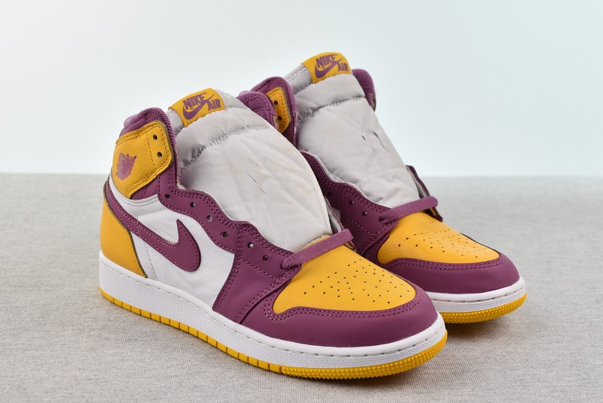 Jordan 1 Retro High OG (GS) 575441-706 Brotherhood Yellow/Bordeaux