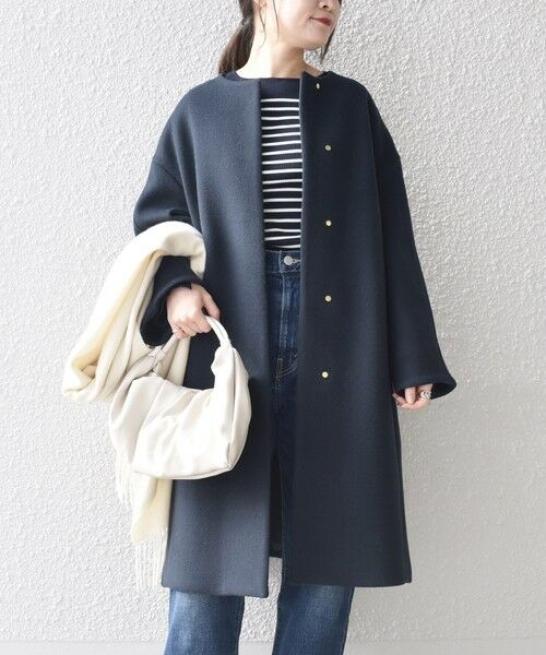 セール】 SUPER140 コクーンノーカラーコート2◇ （その他アウター