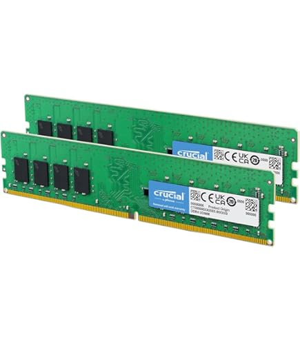 Crucial 16GB kit (8GBx2), 288-pin DIMM, DDR4 PC4-19200, at Amazon.com