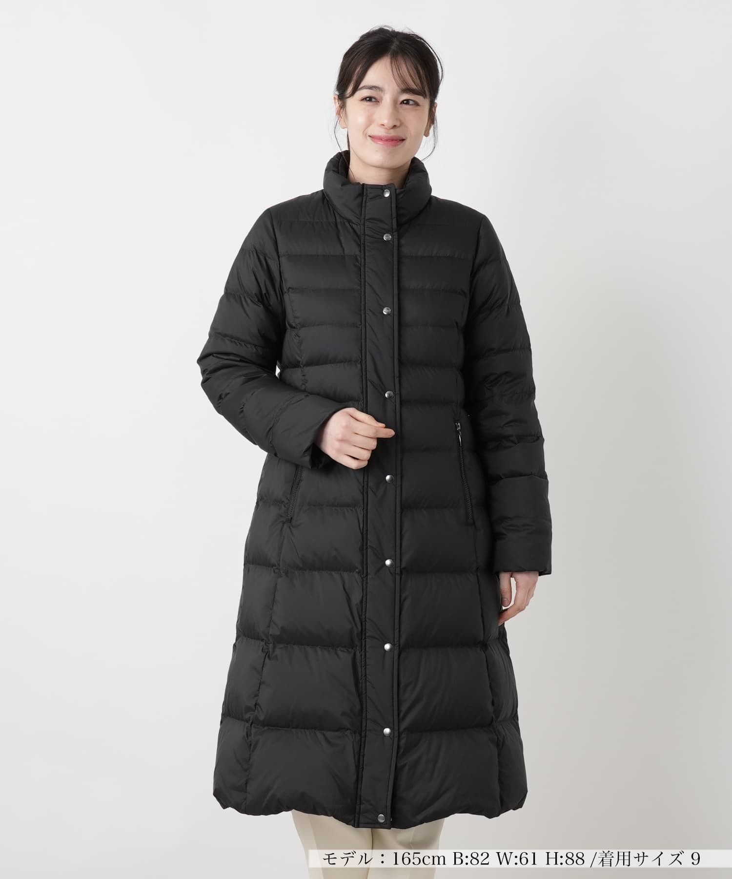 スタンドカラーダウンコート【Leilian WHITE LABEL】|レリアン