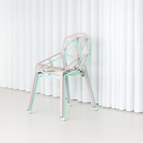 送込美品！MAGIS chair one革座面付きデザイナー椅子 送込美品！MAGIS