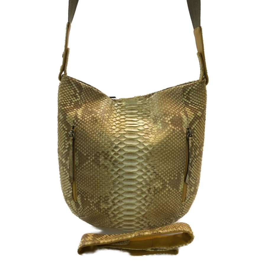 ブルネロクチネリ 2WAYレザーショルダーバッグ パイソン メンズ