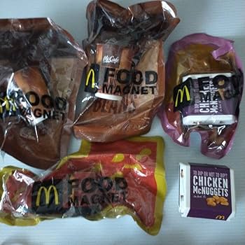 Amazon.co.jp: マクドナルド フードマグネット 5個 フードストラップ