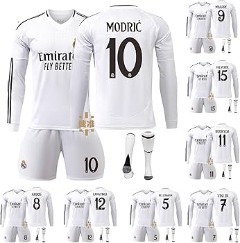 Amazon | 2024-2025年 長袖 レアル・マドリード ソックス付き 大人+