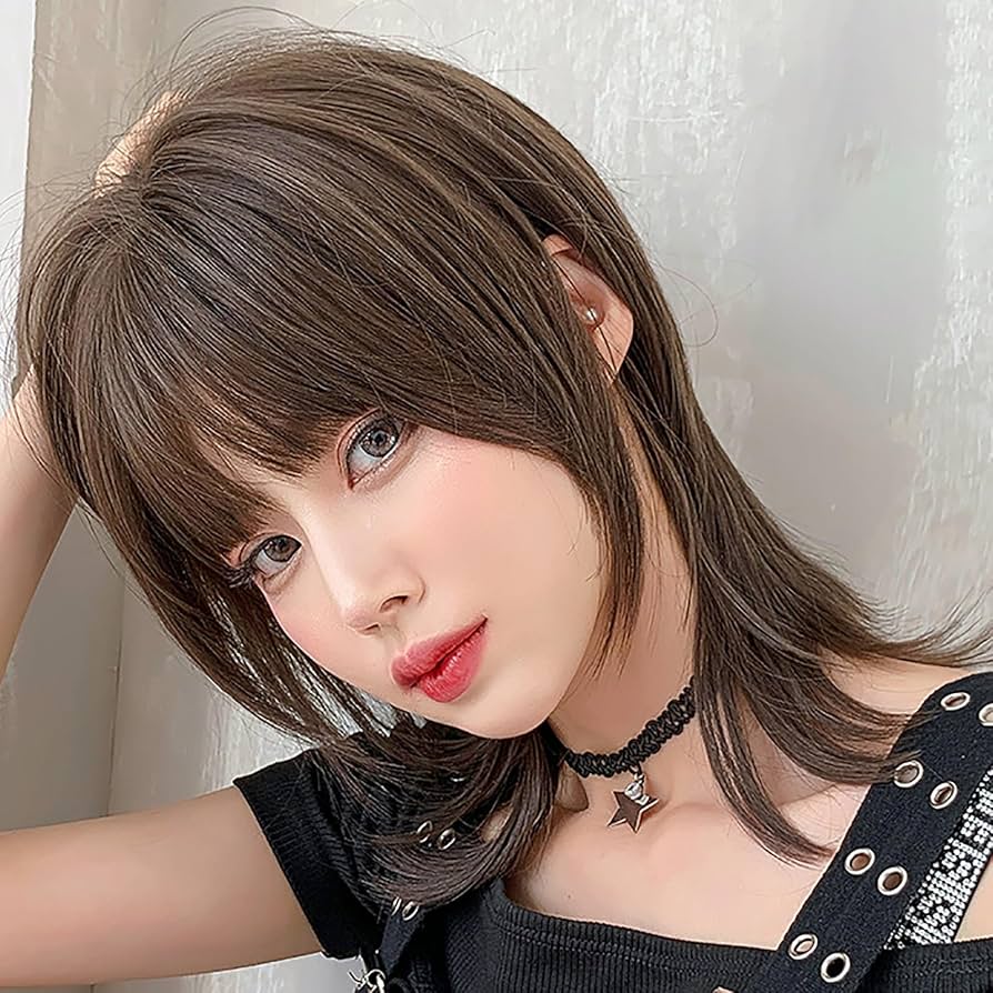 Amazon.co.jp: レディース フルウィッグ ウルフカット 女性 かつら