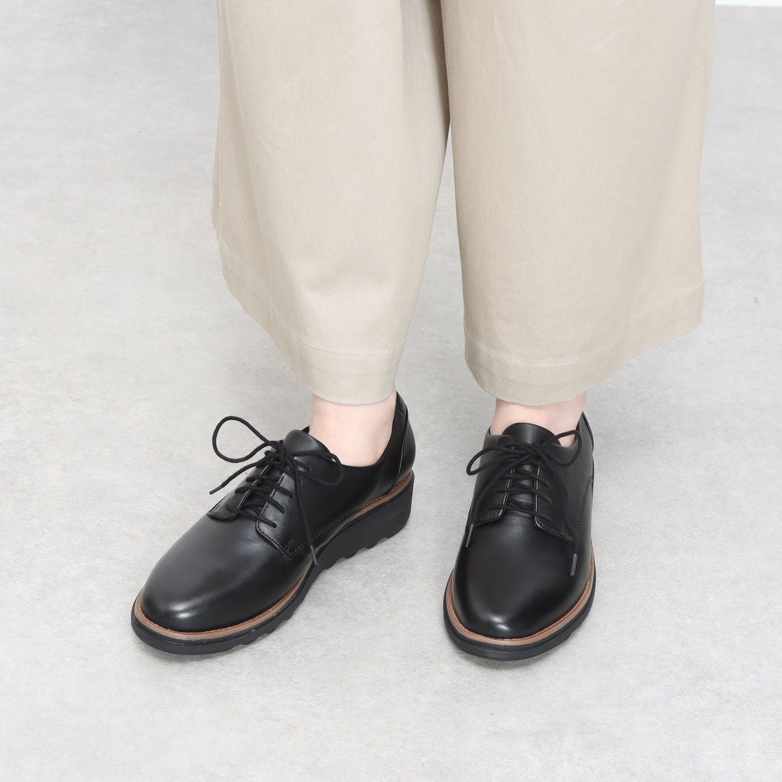 Clarks Sharon Noel / シャロンノエル （ブラックレザー/ダークタン