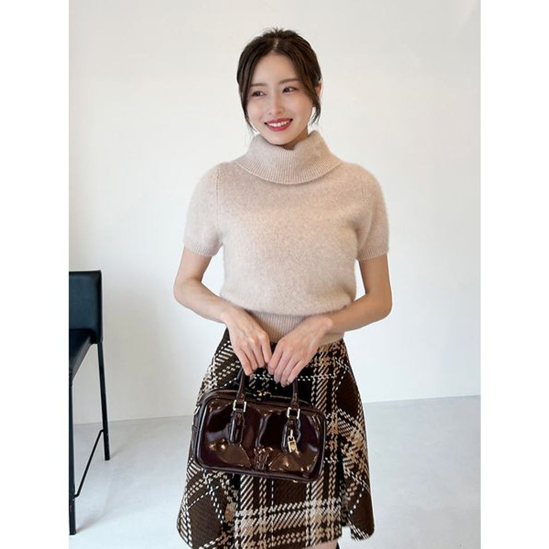 スナイデル SNIDEL Sustainableロービングチェックミニスカート （BRW