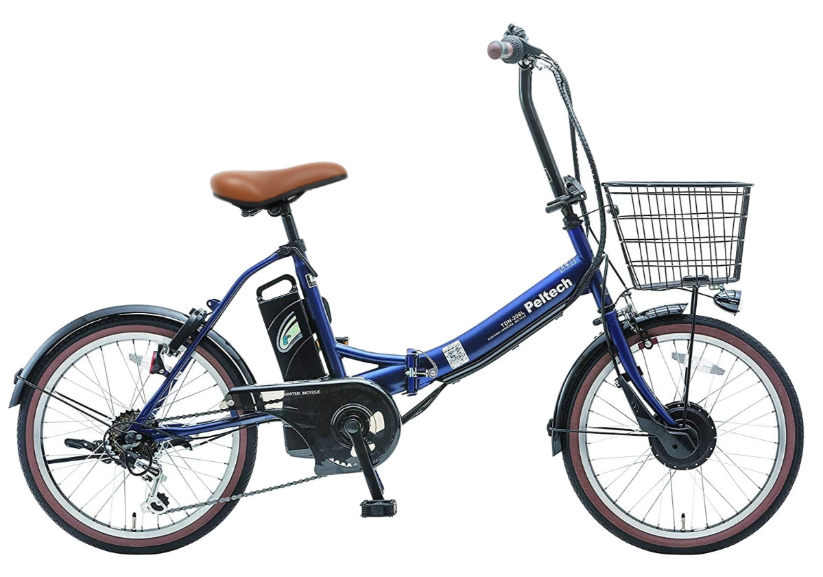 送料無料※一部地域 電動アシスト 折り畳み 自転車 TDN-206L ペルテック