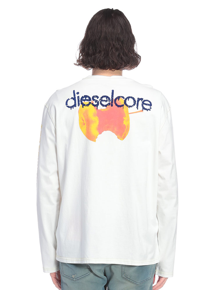 DIESEL（ディーゼル） サイドロゴ バックアップルプリント クルー