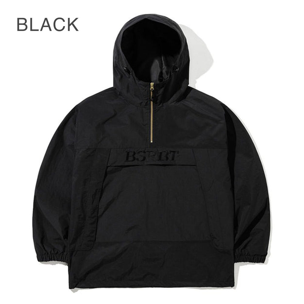 BSRABBIT BSRBT HOODED ANORAK JACKET BLACK スノーボードウェア