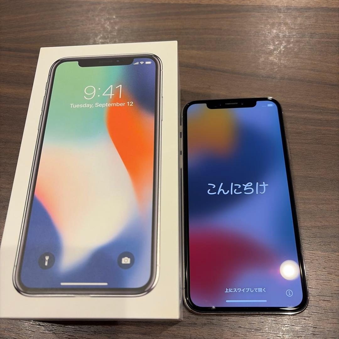 【美品】iPhoneX Silver 64GB バッテリー最大容量93% Amazon | 【整備済み品】Apple iPhone X 64GB シルバー SIMフリー