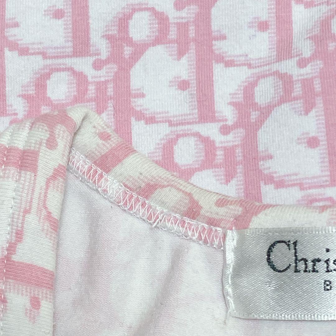 Christian Dior タンクトップ ピンク 総柄 ラインストーン - メルカリ
