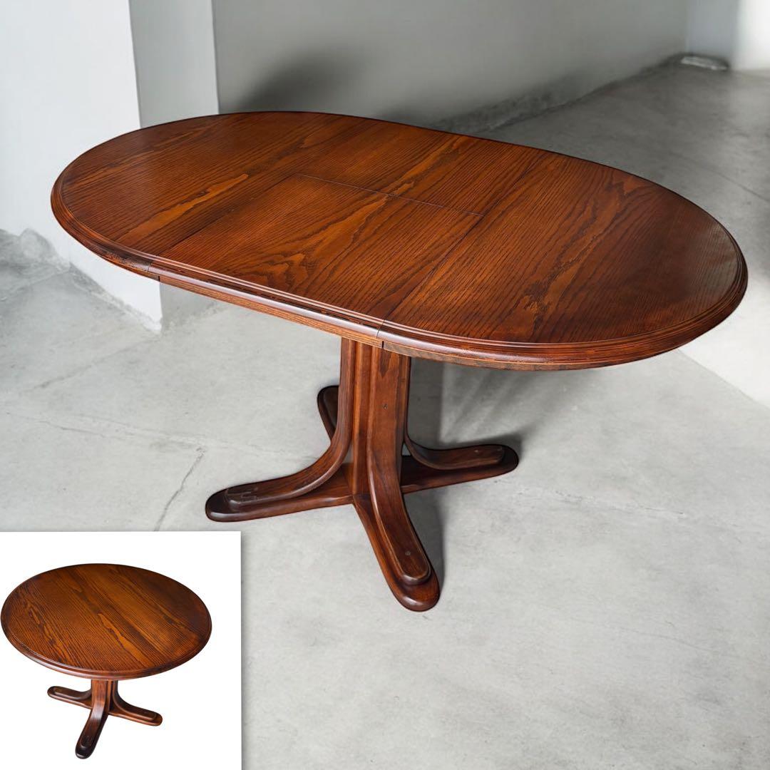 HR738 三越　Shin Lee シンリー　オーク材 エクステンションテーブル 三越ブルージュ(Brugge)の英国カントリースタイル オーク材 伸長式