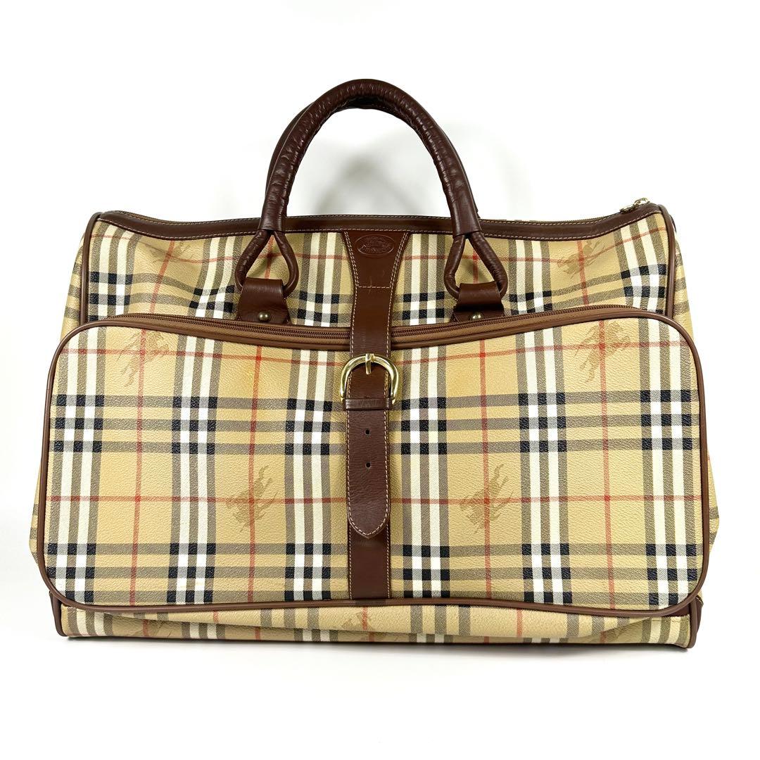 BURBERRYs ボストンバッグ ノバチェック レザー pvc vintage Vintage Burberrys Boston Bag Nova Check / ヴィンテージ バーバリー