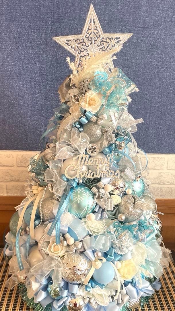 青と白のクリスマスツリー❣️Ｓtitch_luv❣️ 青と白のクリスマスツリー❣️Stitch_luv❣️ 青と白のクリスマス