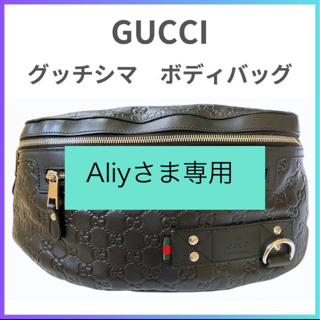 Aliyさま専用　GUCCI グッチシマ レザー ボディバッグ 収納袋、箱付属 org.jpg
