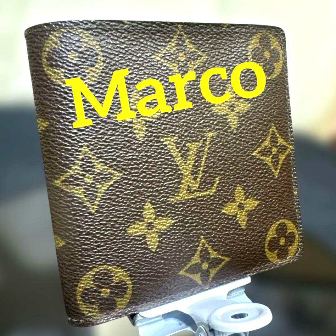 ⑩☆優良品☆モノグラム♪マルコ☆2つ折り財布★ポケットあり ⑦☆在庫SALE/良品☆モノグラム♪マルコ☆2つ折り財布☆コインポケット