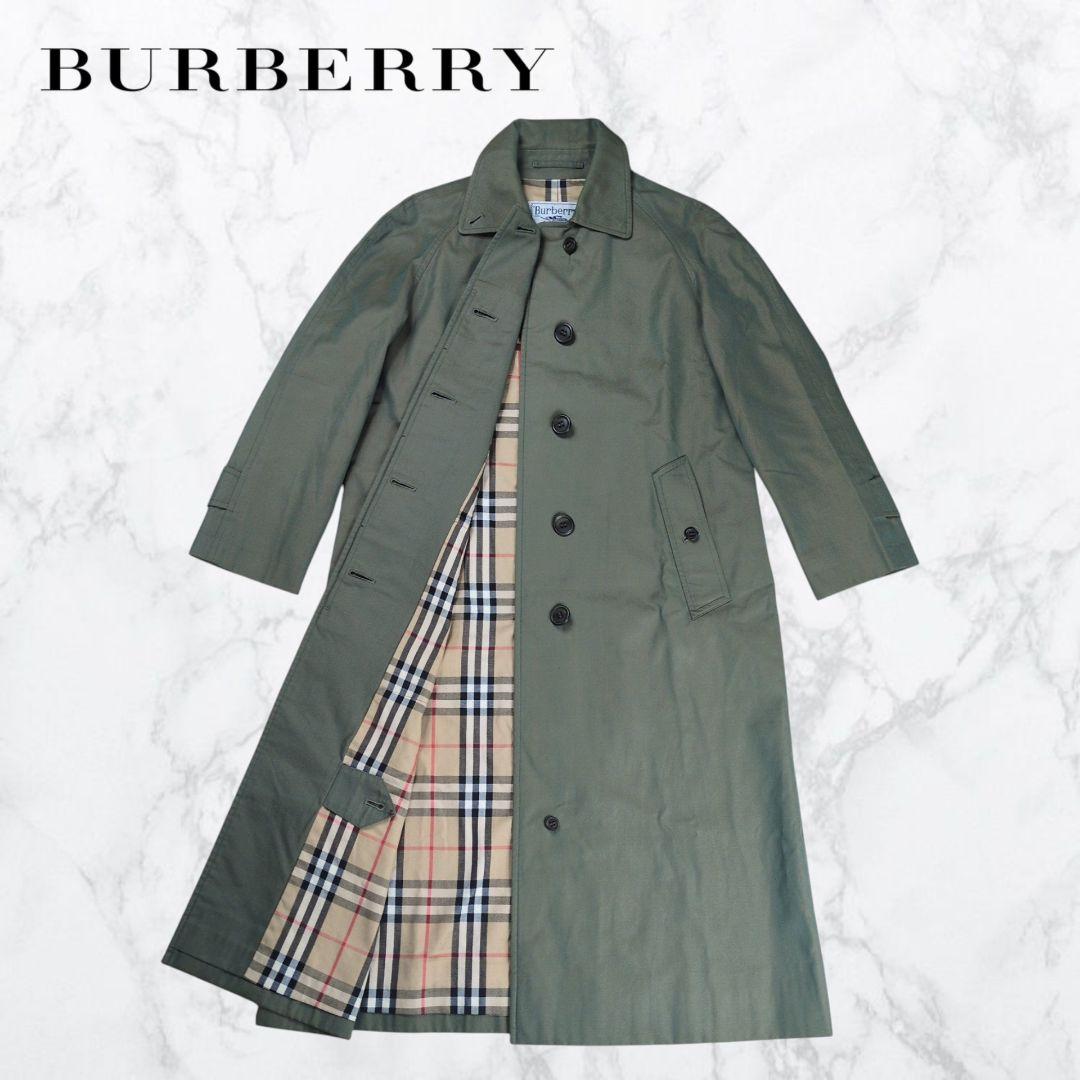 【美品】バーバリーズ ノバチェック 玉虫 ステンカラーコート BURBERRY（バーバリー） BURBERRYS バーバリーズ VINTAGE 玉虫 裏ノバ