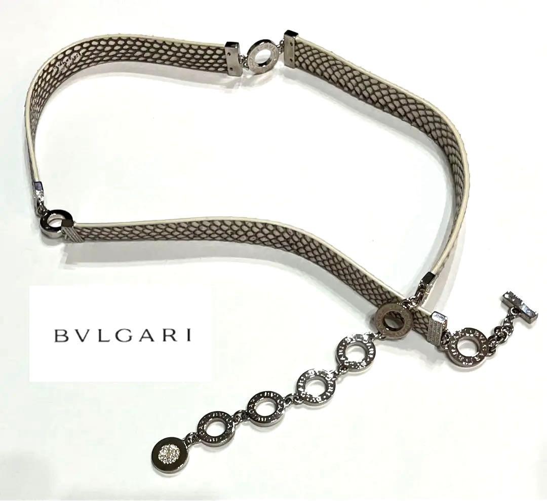 美品☆ブルガリ ベルト　ラインストーン チェーンベルト パイソン アクセサリー gu1b308_02.jpg