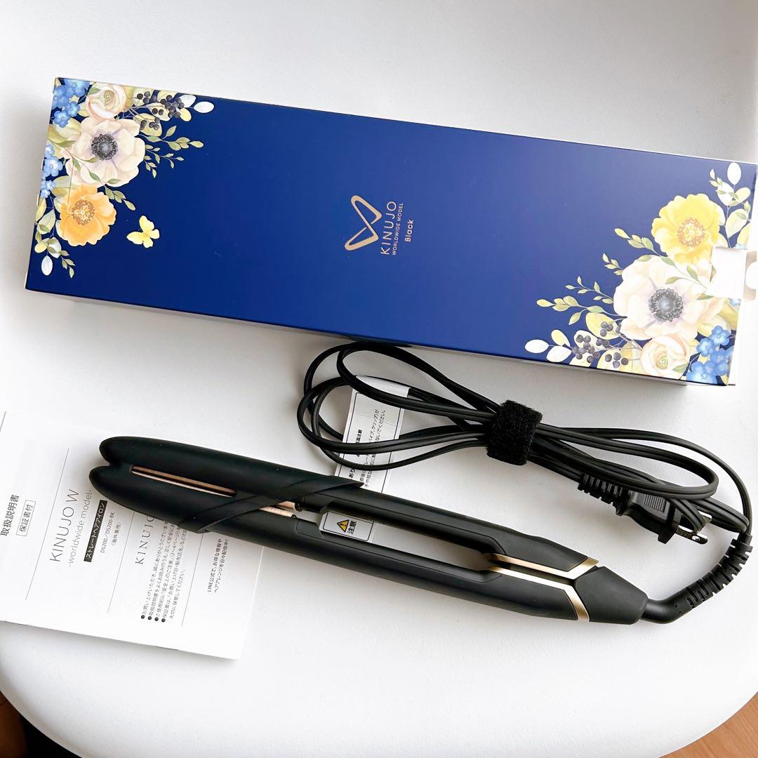 KINUJO ストレートヘアアイロン ブラック 絹女 美品　DS２００－ＢＫ 絹女（KINUJO） 海外対応ストレートアイロン DS200 ブラック｜【ハンズ