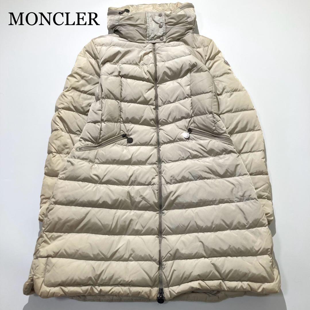 MONCLER ダウンコート ベージュ FLAMME マグリア フード収納 Moncler 'Flamme' coat - Beige - Women|42093499290554155208