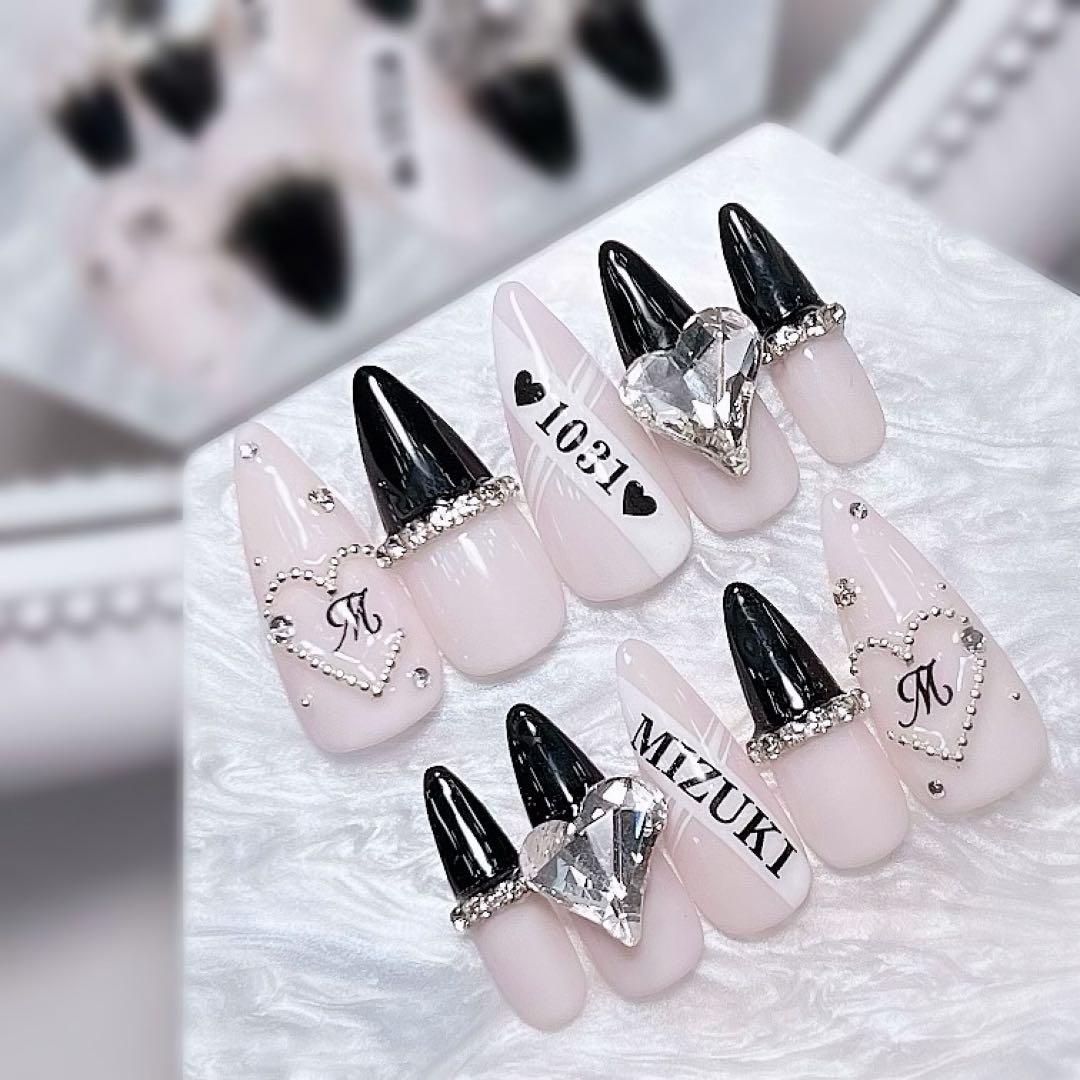 ネイルチップ 韓国 量産型 現品 シンプル ワンホン ヲタク ちゅるん フレンチ ワンホンネイル ちゅるん 韓国ネイル ネイルチップ 透け感 量産型