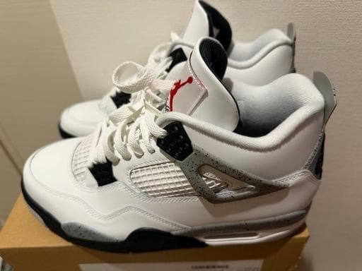 シューズ(男性用) AirJordan4 OG size28.5 JORDAN BRAND AIR JORDAN 4 RETRO OG (GS) SUMMIT WHITE/FIRE RED