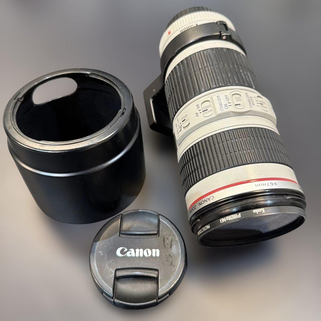 Canon EF70-200mm F4L IS USM フード、三脚座付き Amazon | iShoot 78mm リング式三脚座, B (W) キャノンCanon EF 70