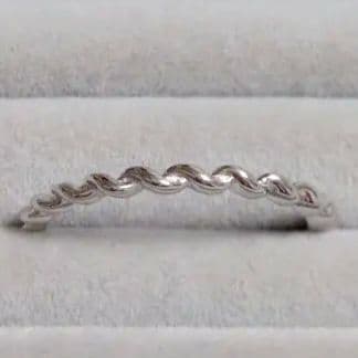 k10WG ホワイトゴールド ツイスト リング 14.5号 10金 約2g Jeweluce（ジュエルーチェ） K10 地金 リング Twist ツイストデザイン