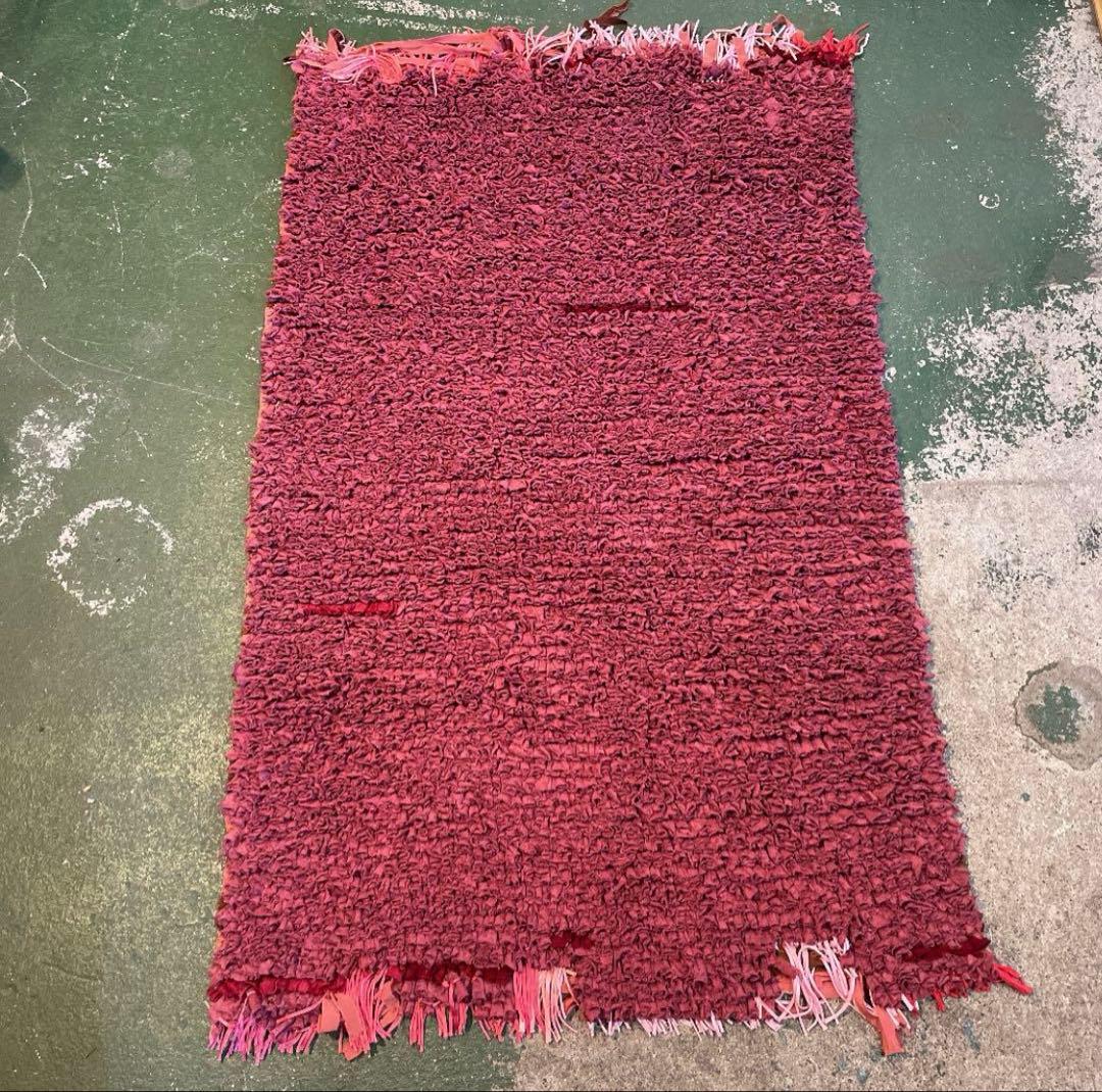 ボシャルウィット　モロッコラグ モロッコラグ｜ボシャルウィット・ミントグリーン×ピンク（約98×50cm