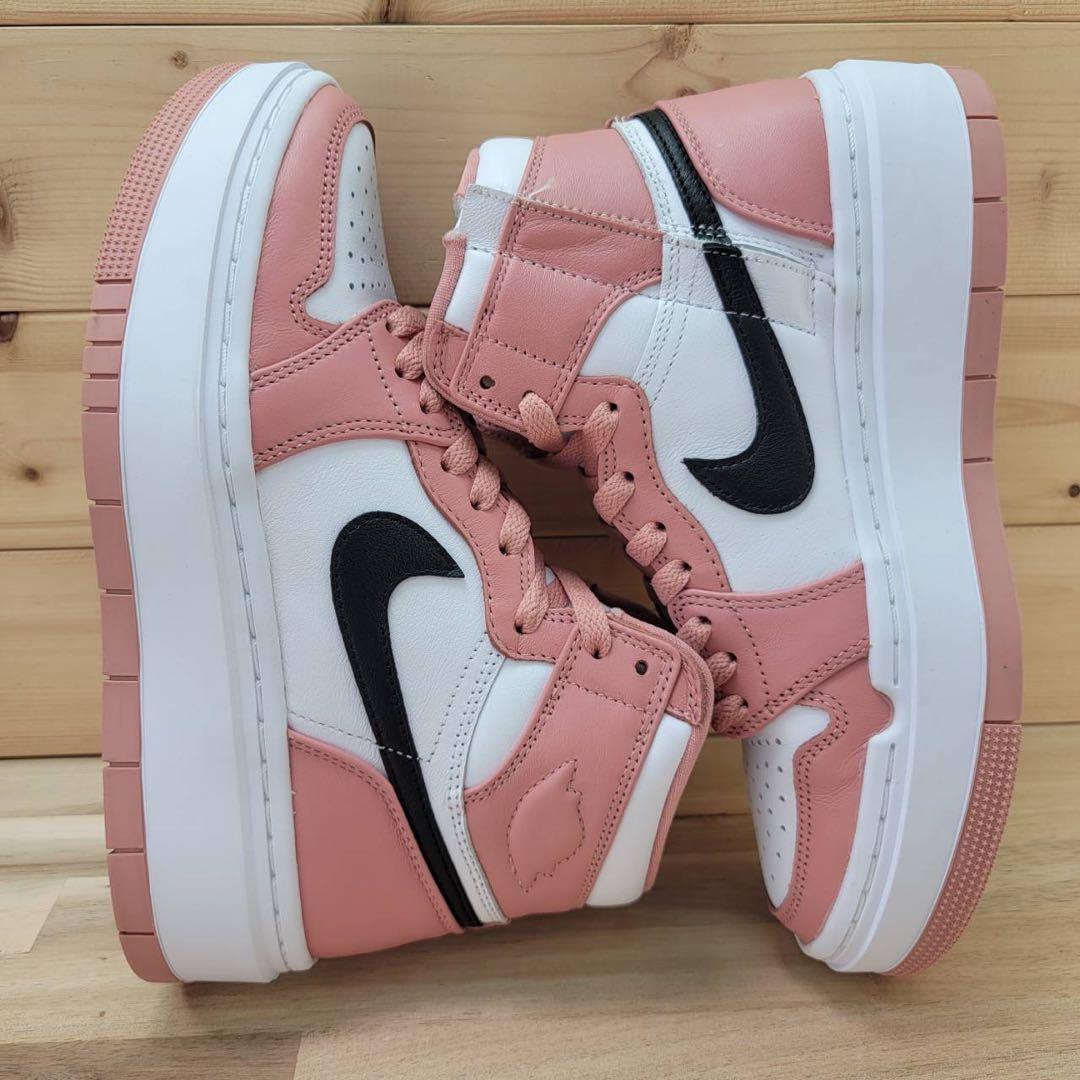 ナイキ ウィメンズ エアジョーダン1 ハイ エレベート ピンク 24.5