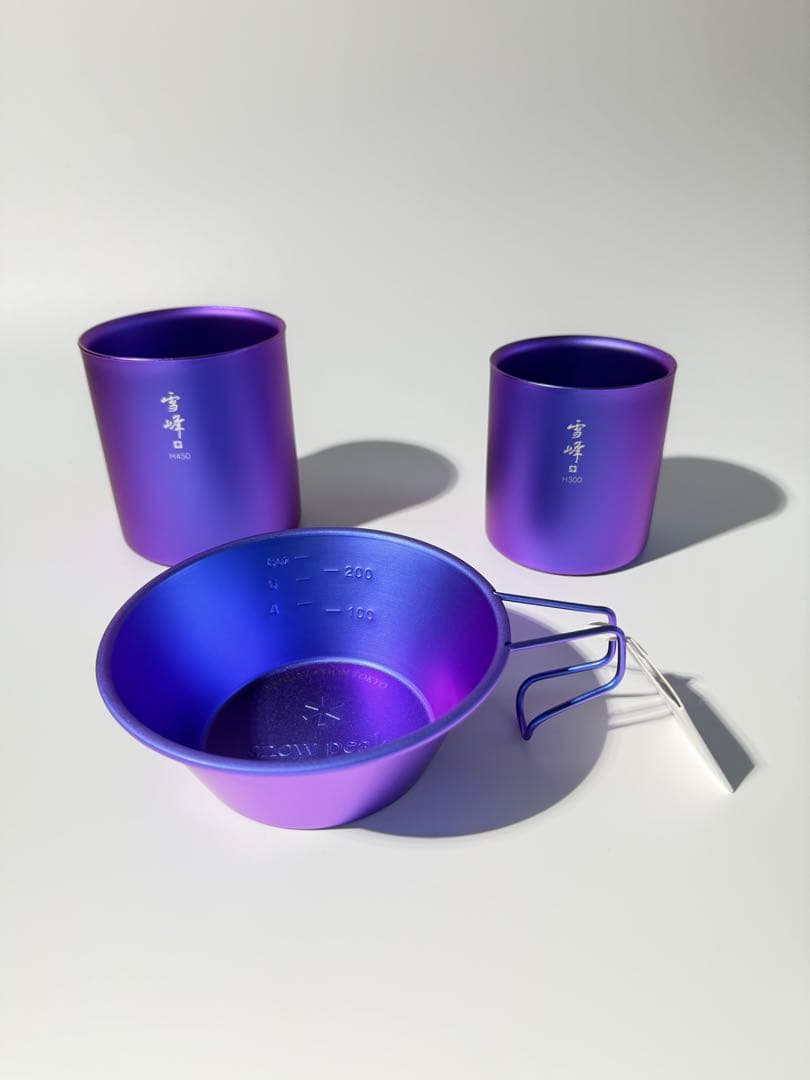  peak スタッキングマグ、シェラカップセット　【東京江戸紫】 Snow Peak - 【限定】スノーピーク 江戸紫 スタッキングマグ セットの