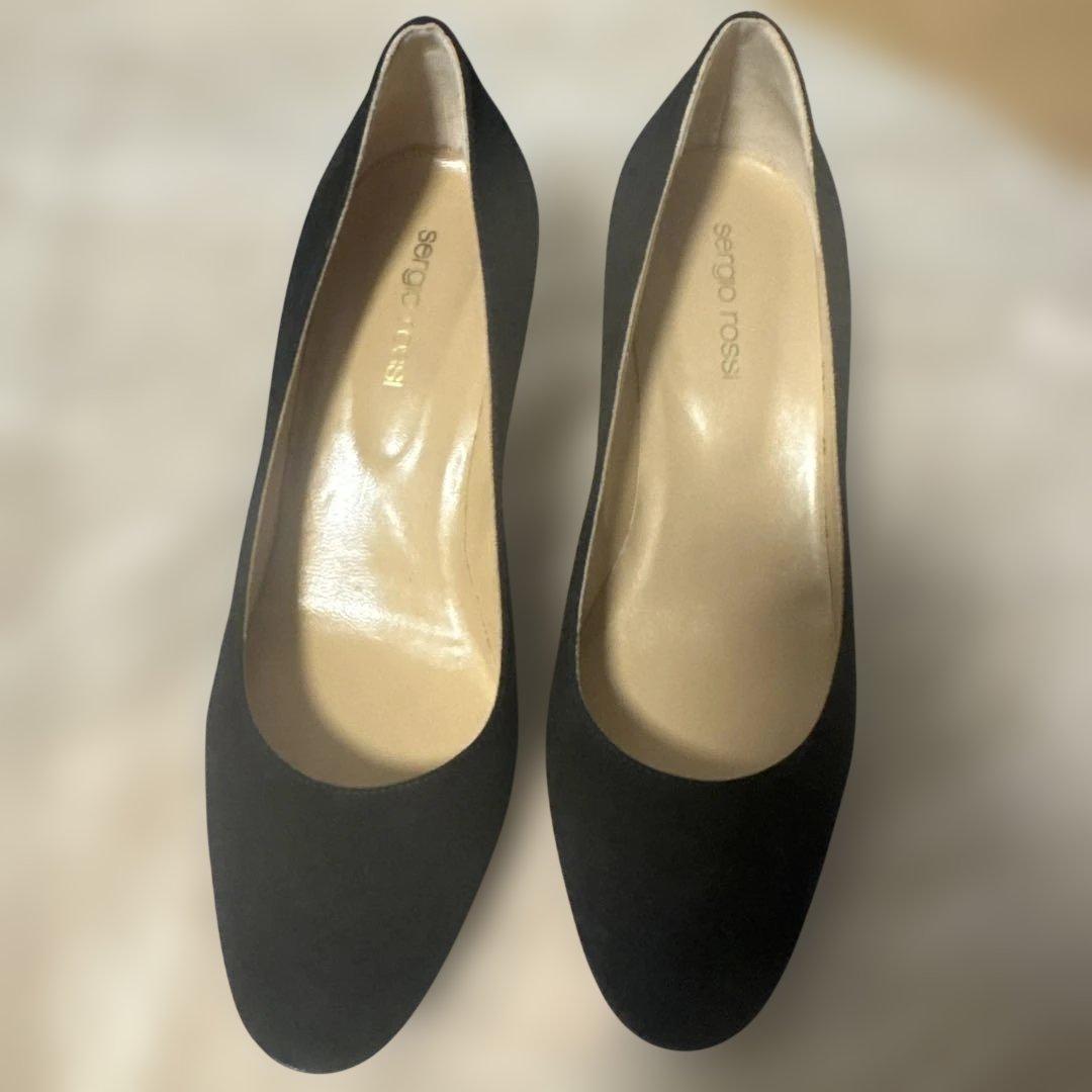 セルジオロッシ パンプス ブラック スエード 38