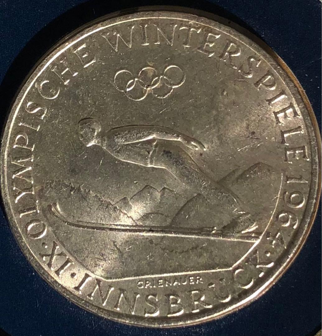 オーストリア 銀貨　シルバー　silver 1964年オリンピック冬季大会 1964年 オーストリア銀貨 50シリング インスブルックオリンピック記念
