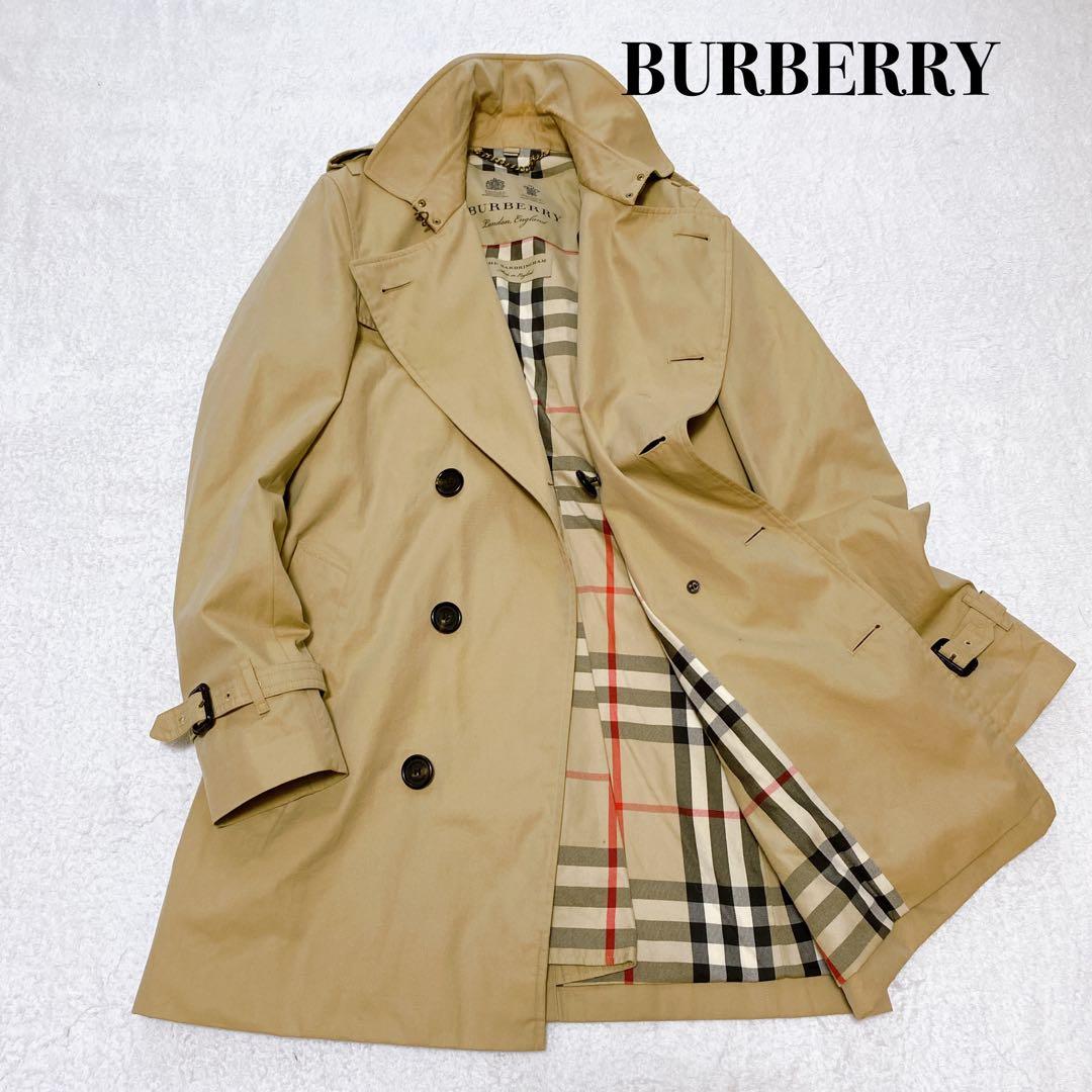 訳あり◎希少 最上級ライン バーバリー サンドリンガム トレンチコート チェック burberry/バーバリー通販 | ロング チェックカラー トレンチコート